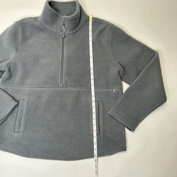 Free Fly Freefly Women’s Bamboo Sherpa Fleece Half Zip Pullover Large Grey Blue - Picture 6 of 10